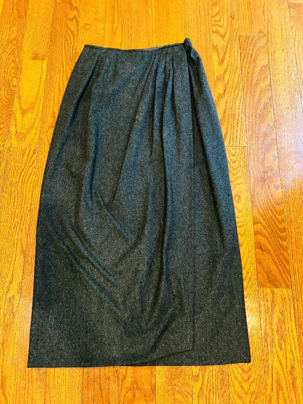 Vintage Polo Ralph Lauren Wool Cashmere Maxi A-line Skirt Made in USA Size 8